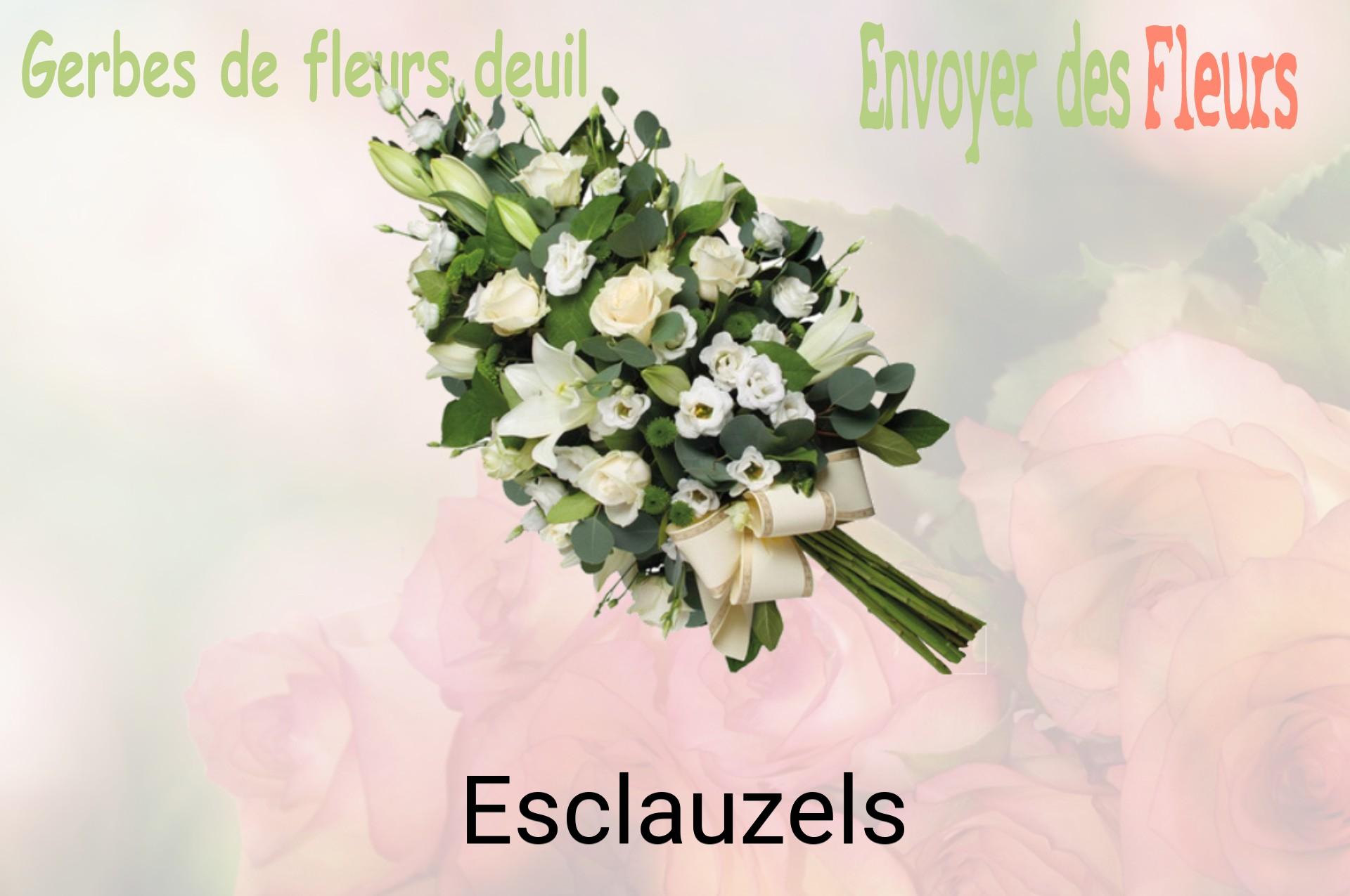 Gerbe de fleurs de deuil livrée à Esclauzels